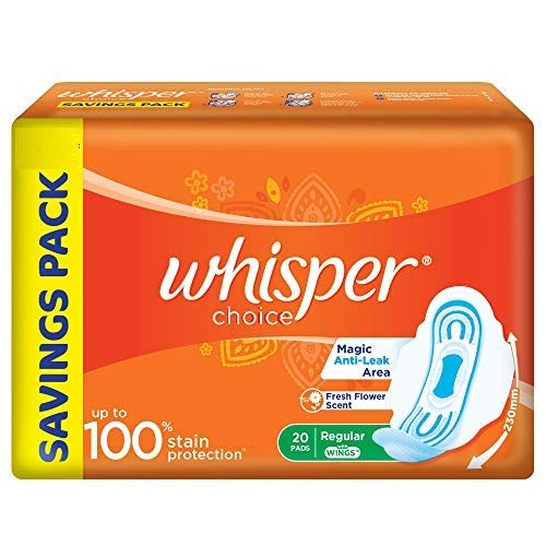 Whisper Choice Regular with Wings 20 Pads